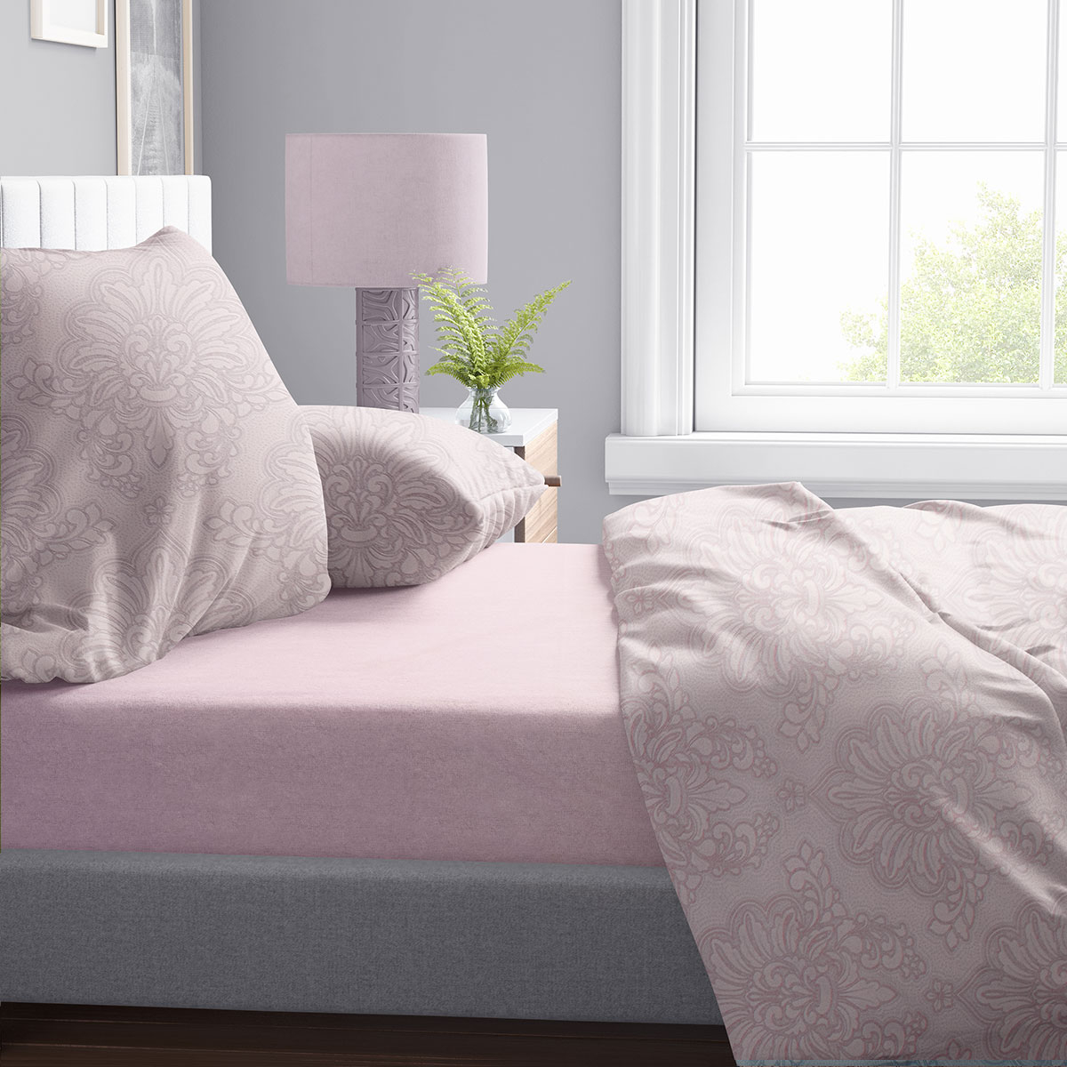 Σεντόνια Μονά (Σετ 160X240) Dimcol Άρτεμις 706 Light Purple Home Λευκά Είδη Κρεβατοκάμαρας Spitishop