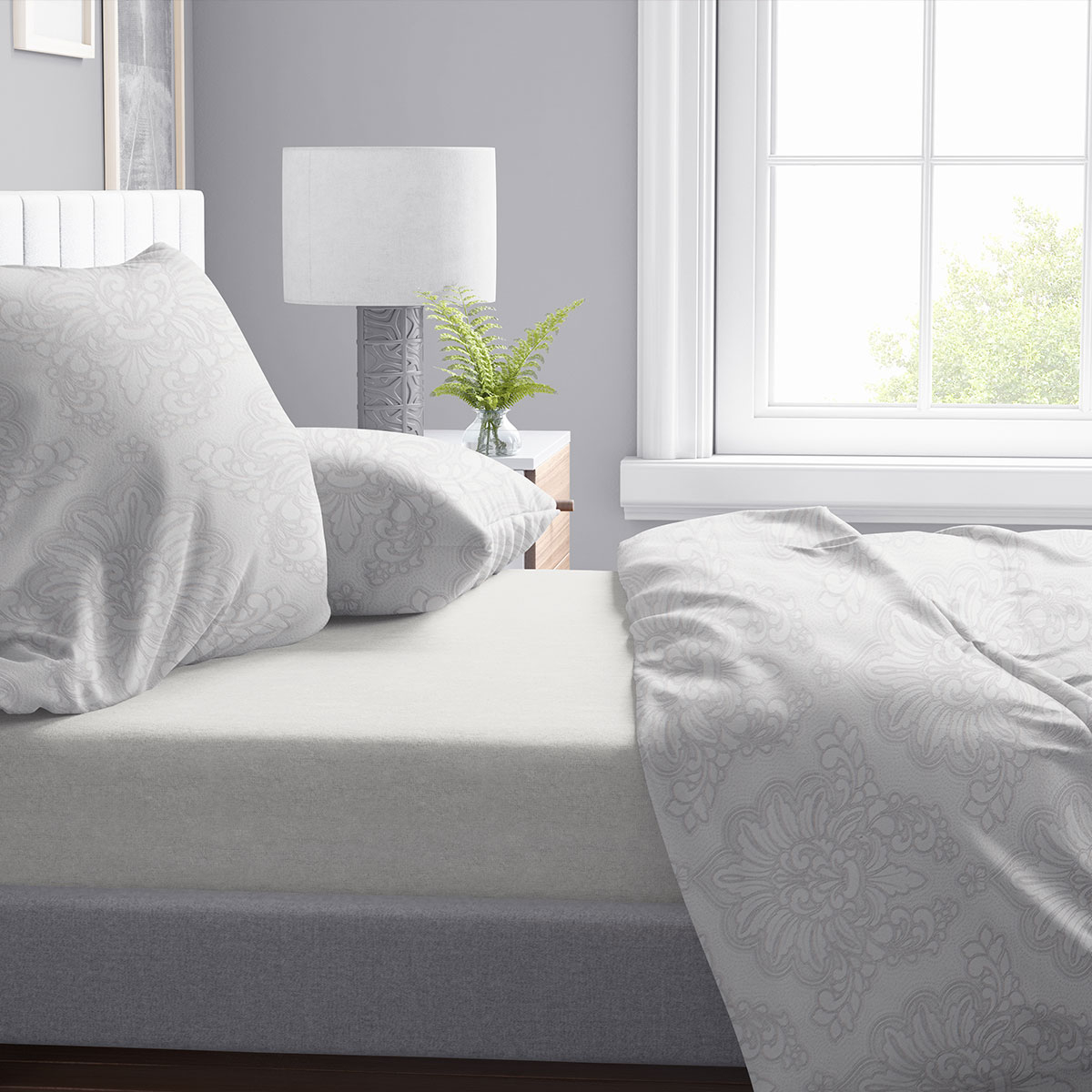 Σεντόνια Υπέρδιπλα (Σετ 240X270) Dimcol Άρτεμις 701 Grey Home Λευκά Είδη Κρεβατοκάμαρας Spitishop