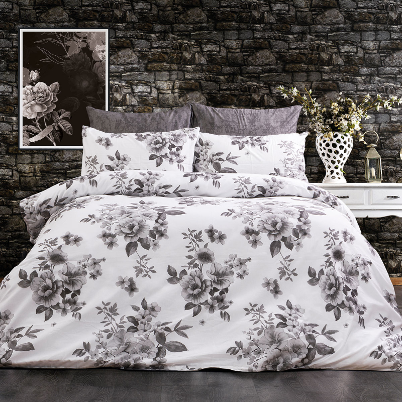 Πάπλωμα Μονό (160x240) Dimcol Βερονίκη 487 White-Grey