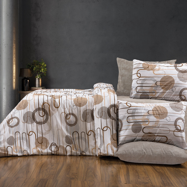 Πάπλωμα Μονό (160x240) Dimcol Διώνη 600 White-Mocha