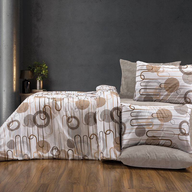 Πάπλωμα Μονό (160x240) Dimcol Διώνη 600 White-Mocha