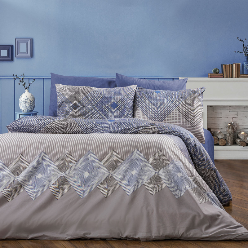 Πάπλωμα Μονό (160x240) Dimcol Καλλιρόη 604 Grey-Blue