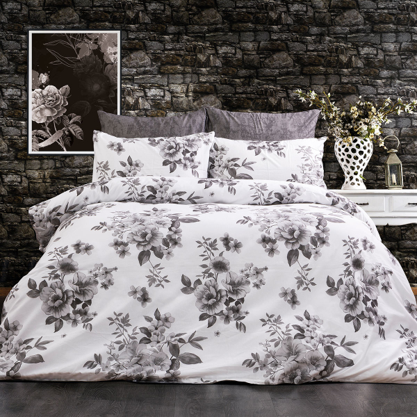 Πάπλωμα Υπέρδιπλο (220x240) Dimcol Βερονίκη 487 White-Grey