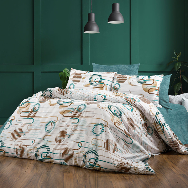 Πάπλωμα Υπέρδιπλο (220x240) Dimcol Διώνη 601 White-Petrol