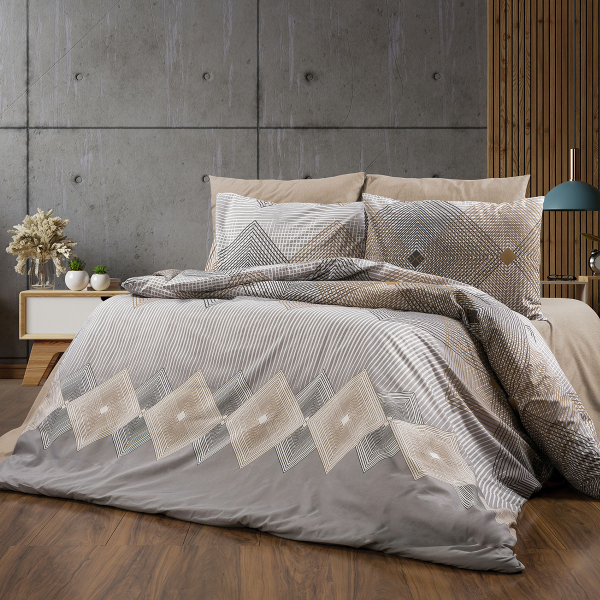 Πάπλωμα Υπέρδιπλο (220x240) Dimcol Καλλιρόη 603 Grey-Mocha