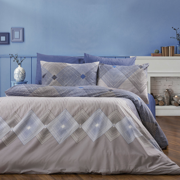 Πάπλωμα Υπέρδιπλο (220x240) Dimcol Καλλιρόη 604 Grey-Blue