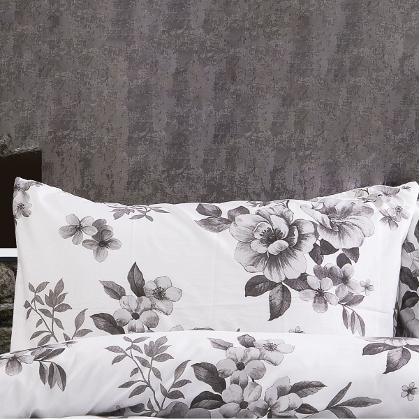 Μαξιλαροθήκη (50x70) Dimcol Βερονίκη 487 White-Grey