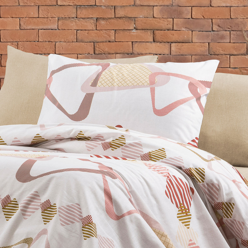 Μαξιλαροθήκη (50x70) Dimcol Δαρεία 490 White-Beige