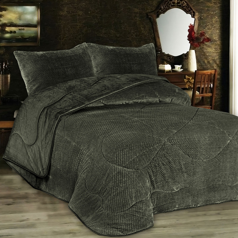 Κουβερτοπάπλωμα Μονό (160x220) Dimcol Popcorn 1950 Olive