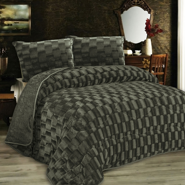 Κουβερτοπάπλωμα Υπέρδιπλο (220x240) Dimcol Popcorn 1940 Olive