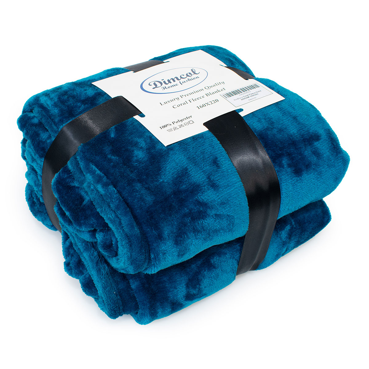 Κουβέρτα Fleece Μονή (160X220) Dimcol Solid 03 Petrol Home Λευκά Είδη Κρεβατοκάμαρας Κουβέρτες Μονές Spitishop