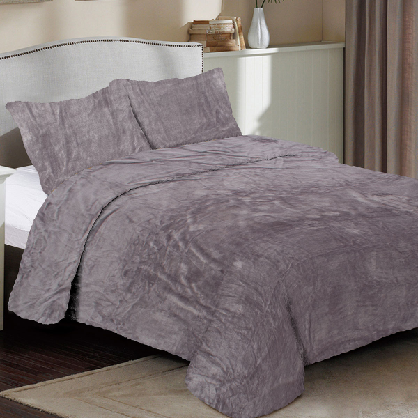 Κουβέρτα Fleece Μονή (160x220) Dimcol Solid 06 Grey