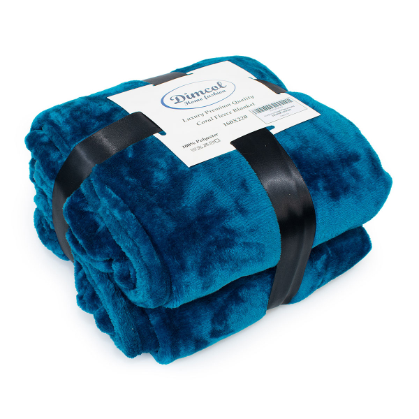 Κουβέρτα Fleece Υπέρδιπλη (220x240) Dimcol Solid 03 Petrol