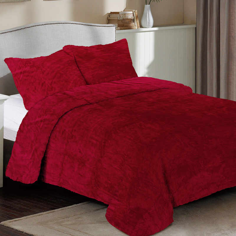 Κουβέρτα Fleece Υπέρδιπλη (220x240) Dimcol Solid 04 Bordeaux