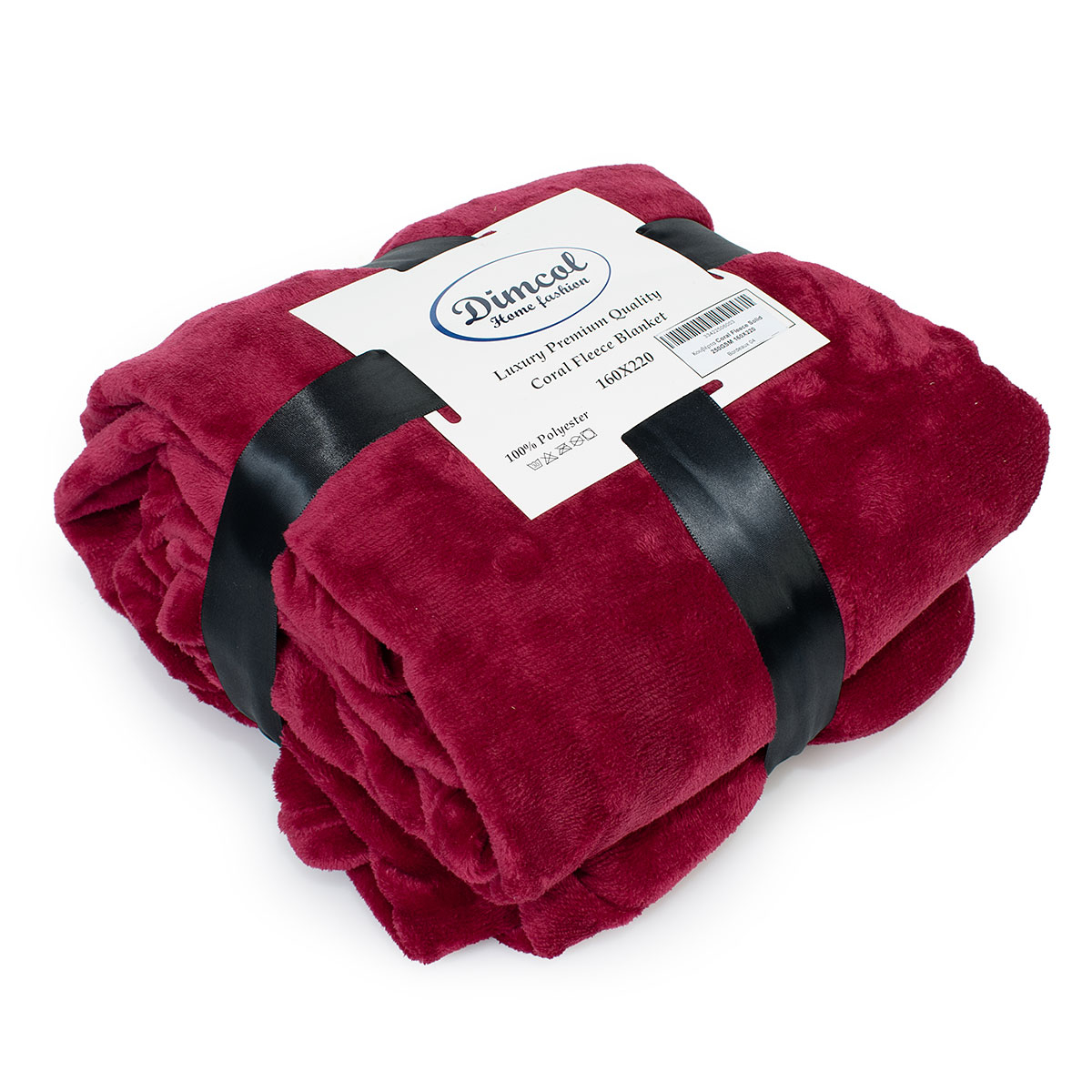 Κουβέρτα Fleece Υπέρδιπλη (220X240) Dimcol Solid 04 Bordeaux Home Λευκά Είδη Κρεβατοκάμαρας Κουβέρτες Υπέρδιπλες Spitishop