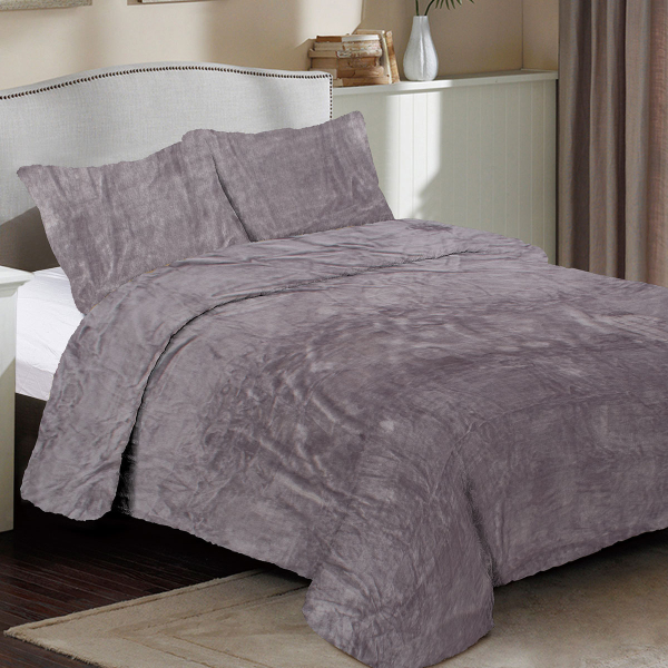 Κουβέρτα Fleece Υπέρδιπλη (220x240) Dimcol Solid 06 Grey