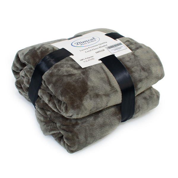 Κουβέρτα Fleece Υπέρδιπλη (220x240) Dimcol Solid 07 Olive