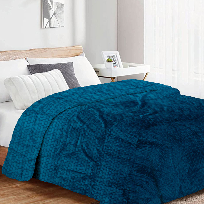 Κουβέρτα Fleece Μονή (160x220) Dimcol Brick 03 Petrol