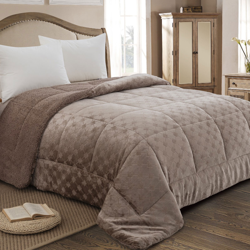 Κουβερτοπάπλωμα Μονό (160x220) AdamHome 825 Brown