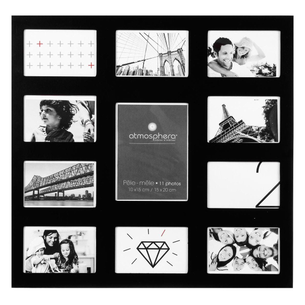 Κορνίζα Τοίχου 11 Θέσεων (54.9x53) A-S Gael Black 114201