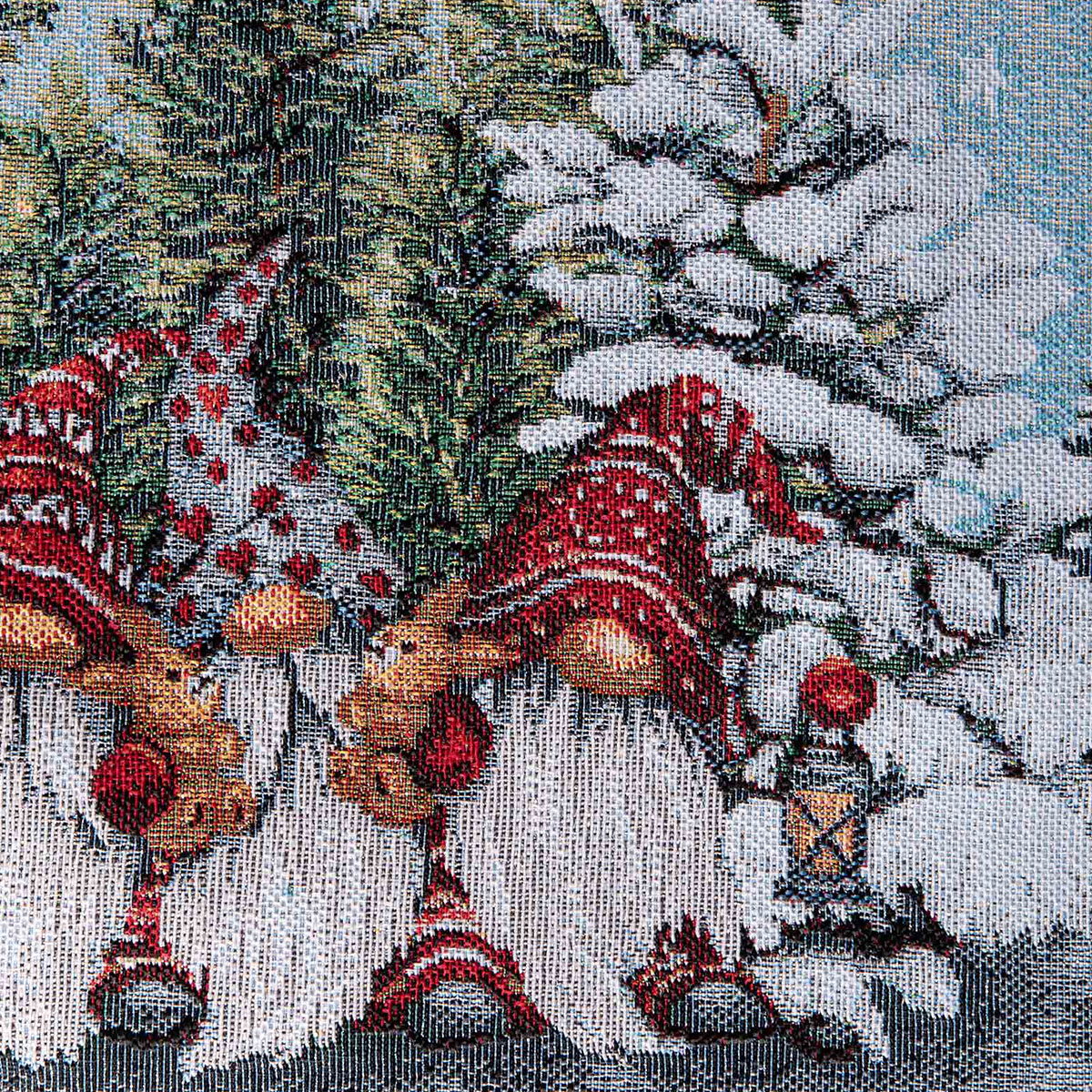Χριστουγεννιάτικο Καρέ (100X100) Silk Fashion Searching Gnomes Home Χριστουγεννιάτικα Spitishop