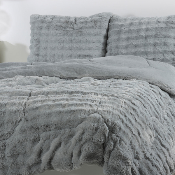 Γούνινο Κουβερτοπάπλωμα King Size (240x260) Silk Fashion Burble Grey