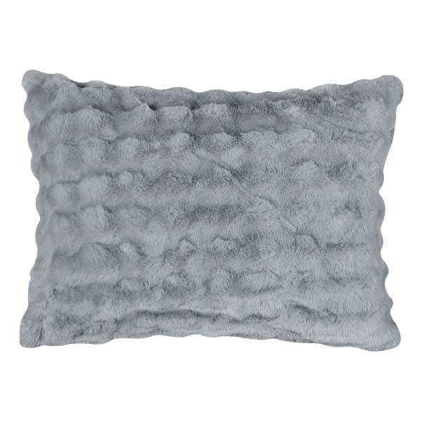 Γούνινη Μαξιλαροθήκη (50x70) Silk Fashion Burble Grey