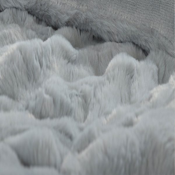 Γούνινη Μαξιλαροθήκη (50x70) Silk Fashion Burble Grey