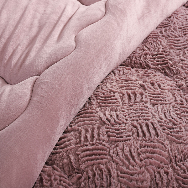 Κουβερτοπάπλωμα Υπέρδιπλο (220x240) Silk Fashion Plush Rust Red