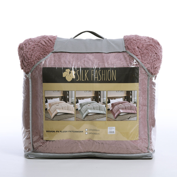 Κουβερτοπάπλωμα Υπέρδιπλο (220x240) Silk Fashion Plush Rust Red