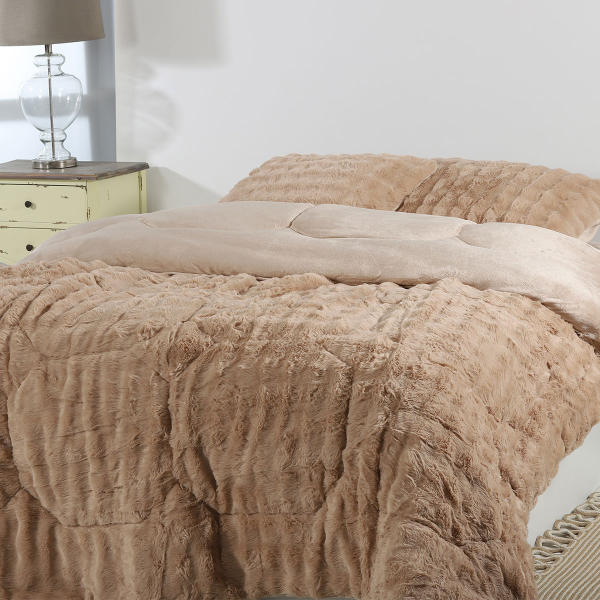 Γούνινο Κουβερτοπάπλωμα King Size (240x260) Silk Fashion Burble L.Brown