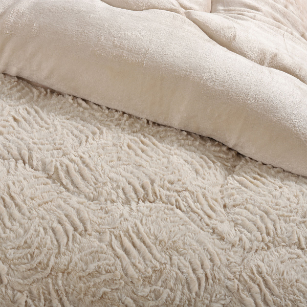 Κουβερτοπάπλωμα Υπέρδιπλο (220x240) Silk Fashion Plush Cream