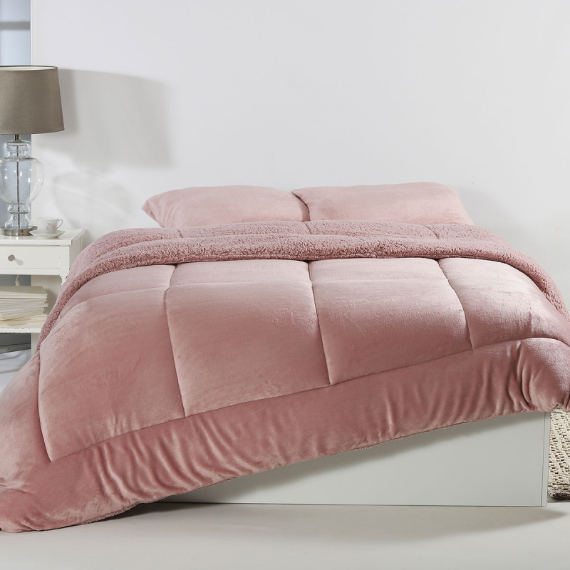 Κουβερτοπάπλωμα King Size (240x260) Silk Fashion Solid Old Rose