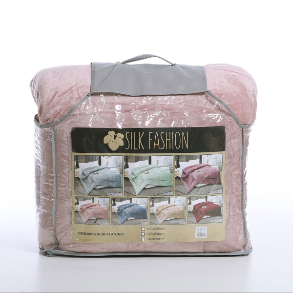 Κουβερτοπάπλωμα King Size (240x260) Silk Fashion Solid Old Rose