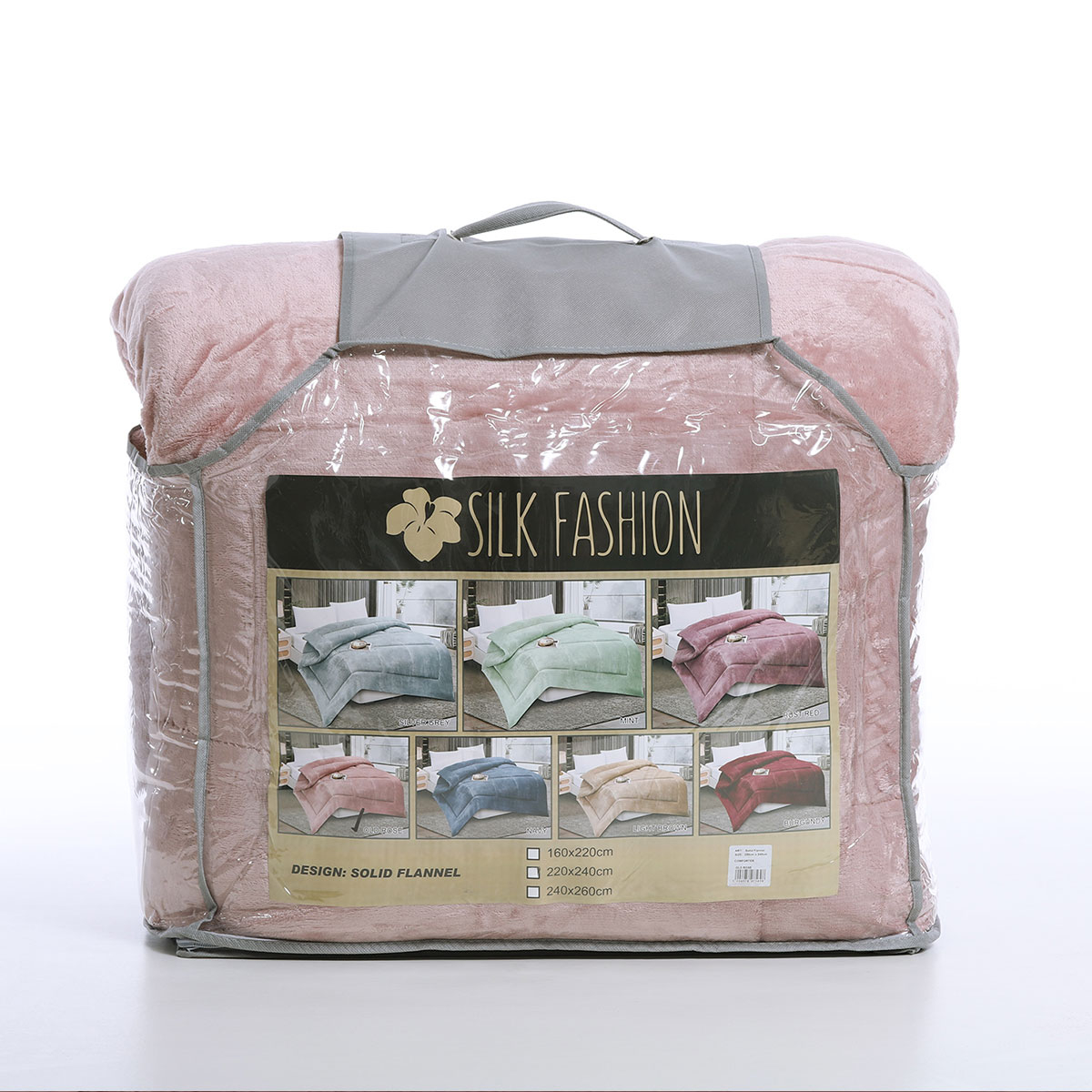 Κουβερτοπάπλωμα King Size (240X260) Silk Fashion Solid Old Rose Home Λευκά Είδη Κρεβατοκάμαρας Παπλώματα Spitishop
