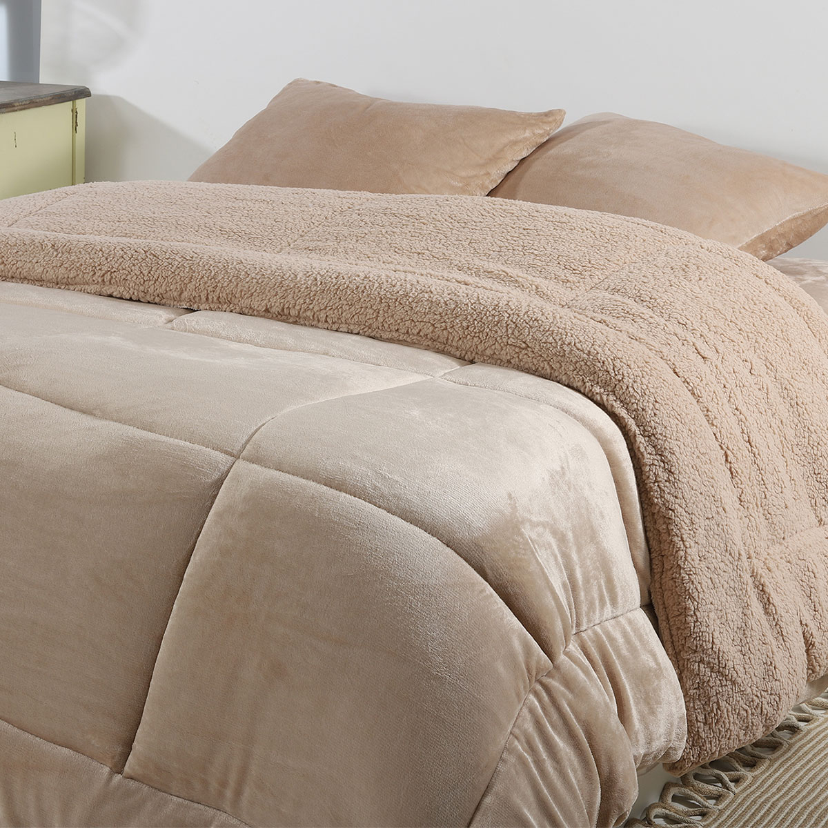 Κουβερτοπάπλωμα King Size (240x260) Silk Fashion Solid L.Brown φωτογραφία