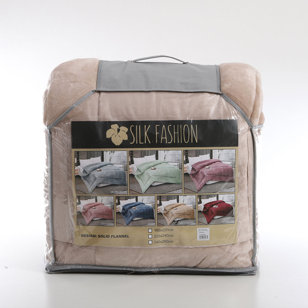 Κουβερτοπάπλωμα King Size (240x260) Silk Fashion Solid L.Brown