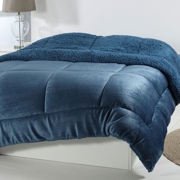 Κουβερτοπάπλωμα King Size (240x260) Silk Fashion Solid Navy