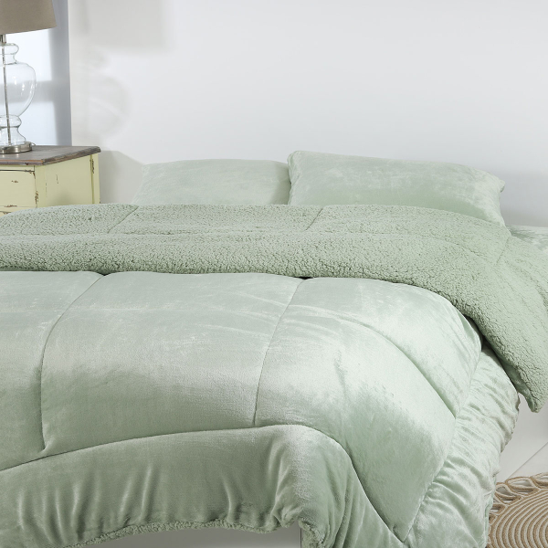 Κουβερτοπάπλωμα King Size (240x260) Silk Fashion Solid L.Green