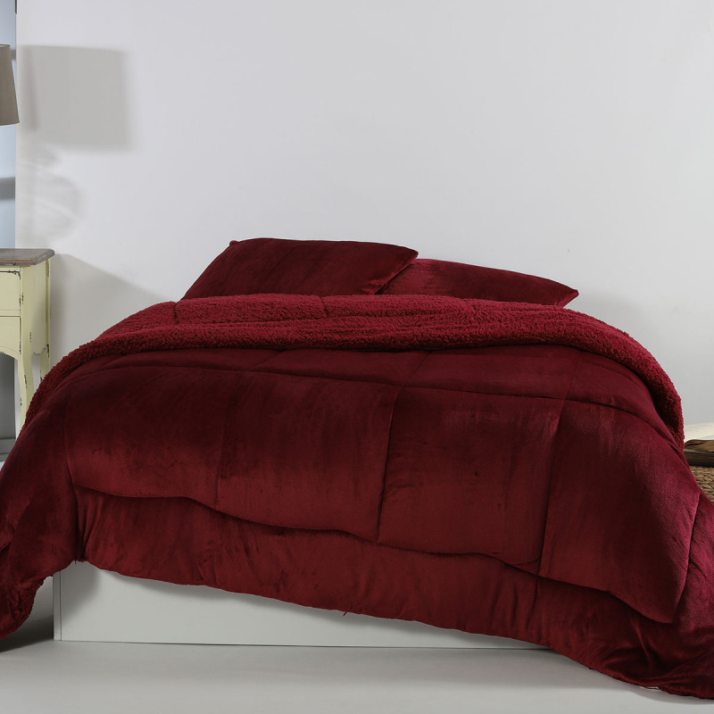 Κουβερτοπάπλωμα King Size (240x260) Silk Fashion Solid Burgundy