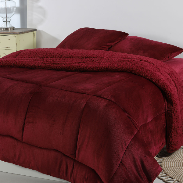 Κουβερτοπάπλωμα King Size (240x260) Silk Fashion Solid Burgundy
