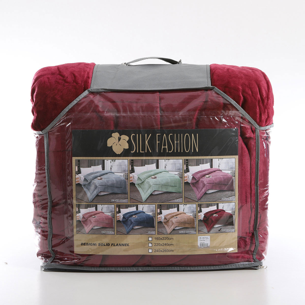 Κουβερτοπάπλωμα King Size (240x260) Silk Fashion Solid Burgundy