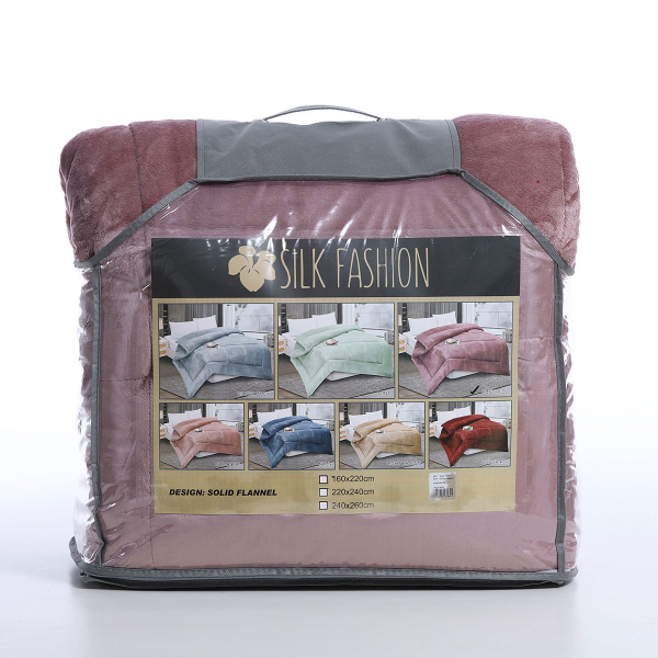 Κουβερτοπάπλωμα King Size (240x260) Silk Fashion Solid Rust Red