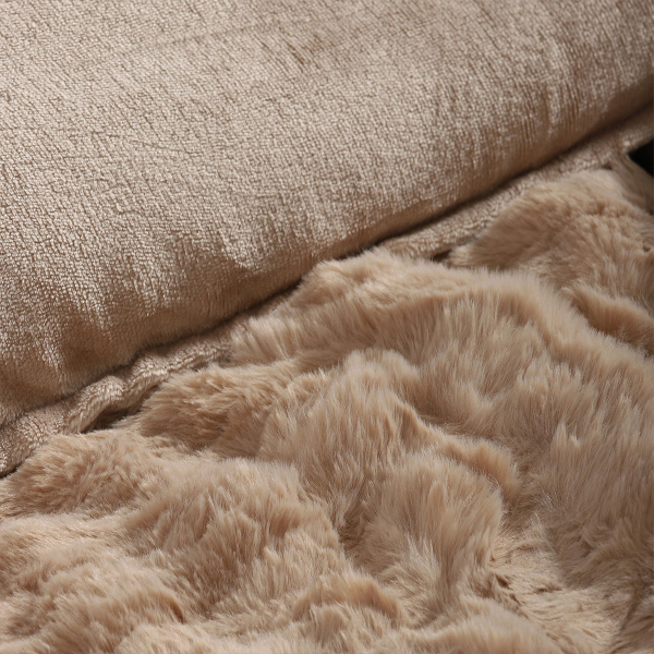 Γούνινο Κουβερτοπάπλωμα Μονό (Σετ 170x240) Silk Fashion Burble L.Brown