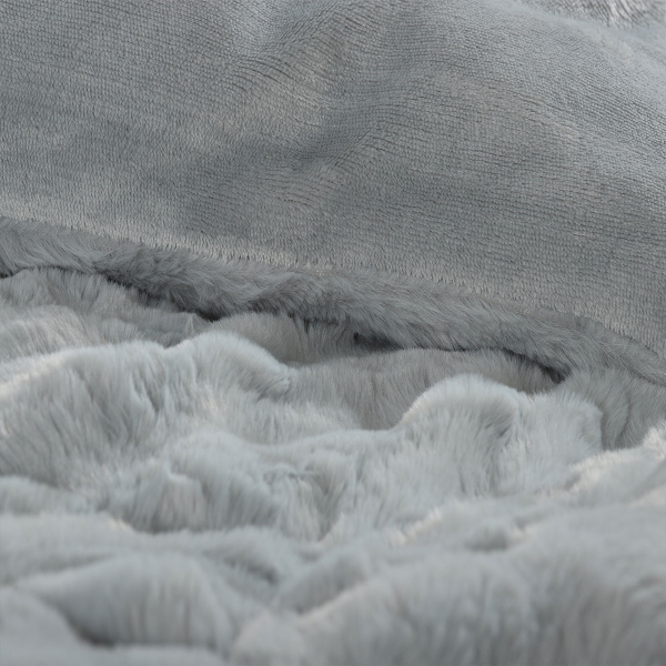 Γούνινο Κουβερτοπάπλωμα King Size (Σετ 240x260) Silk Fashion Burble Grey