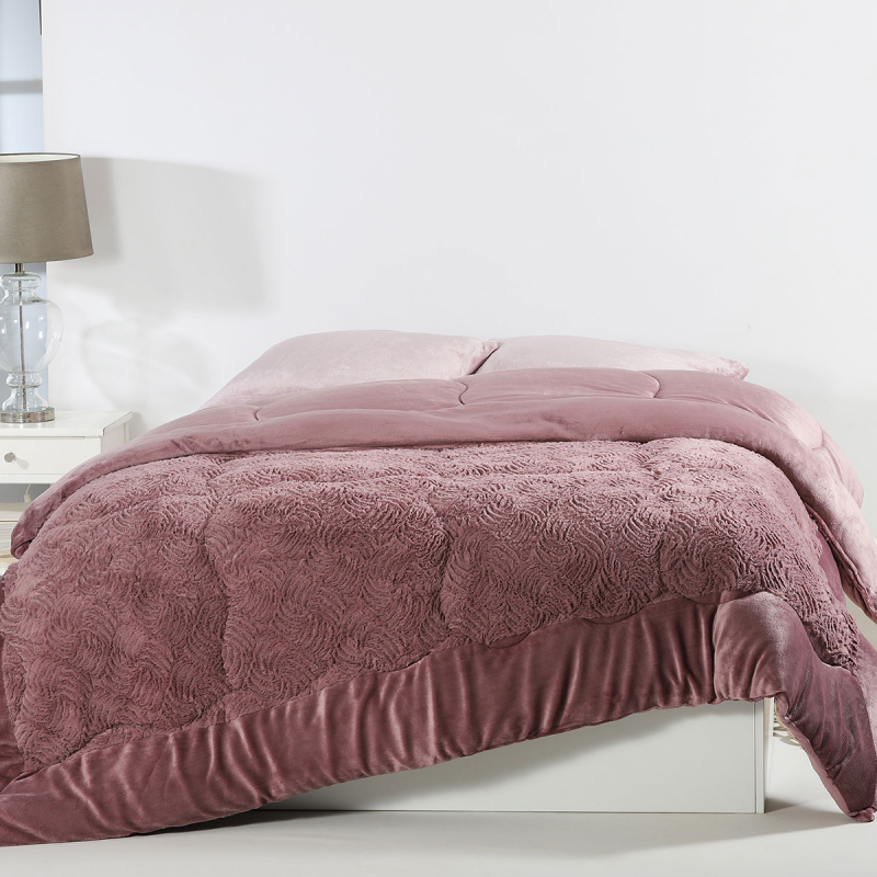 Κουβερτοπάπλωμα King Size (240x260) Silk Fashion Plush Rust Red