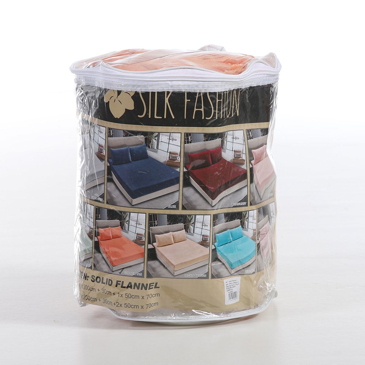 Σεντόνι Fleece Υπέρδιπλο με Λάστιχο + Μαξιλαροθήκες (Σετ) Silk Fashion Solid Copper Tan Home Λευκά Είδη Κρεβατοκάμαρας Σεντόνια Υπέρδιπλα Spitishop