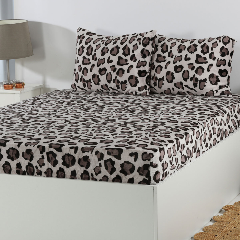 Σεντόνι Fleece Υπέρδιπλο Με Λάστιχο + Μαξιλαροθήκες (Σετ) Silk Fashion Design 2