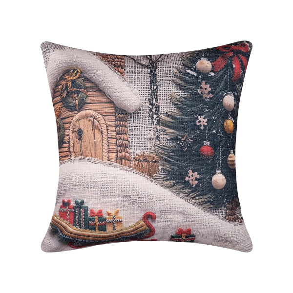 Χριστουγεννιάτικη Μαξιλαροθήκη (45x45) Silk Fashion ks2026-14