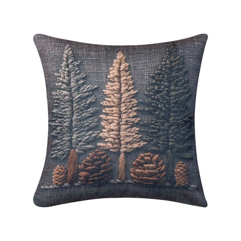 Χριστουγεννιάτικη Μαξιλαροθήκη (45x45) Silk Fashion ks2026-19